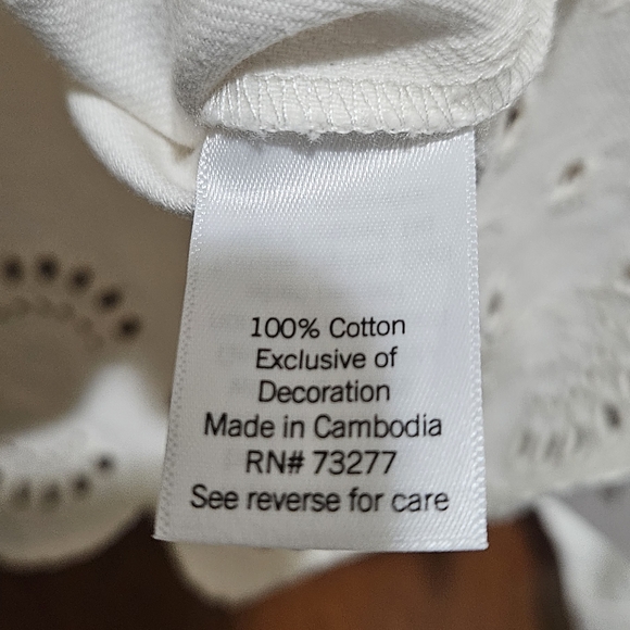 LC Lauren Conrad/ Trucker Jacket /100% cotton /eyelet hem/ plus size/ivory color - Picture 10 of 13